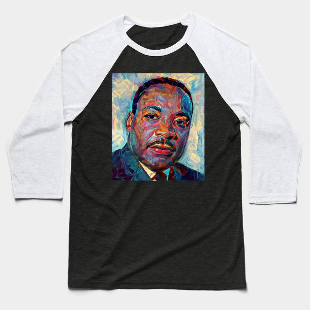 MLK Baseball T-Shirt by JennyPool